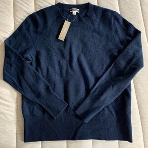NWT J Crew - navy blue cashmere sweater